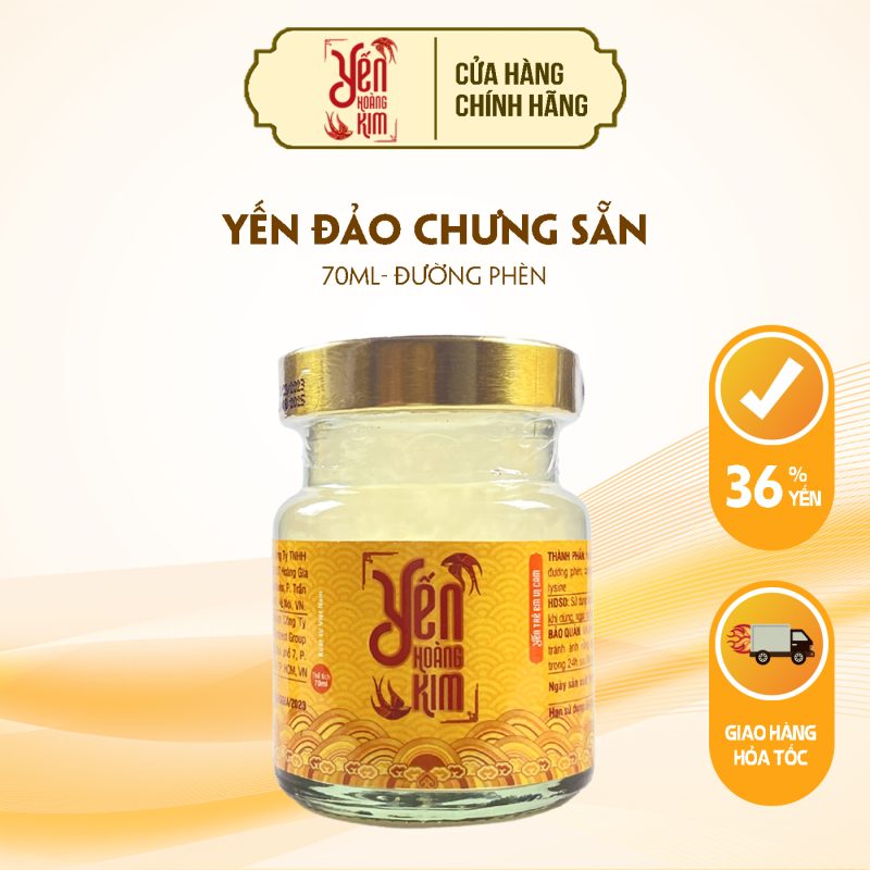 Yến Chưng Sẵn Đường Phèn hũ 70ml 36% Yến Sào Khánh Hòa